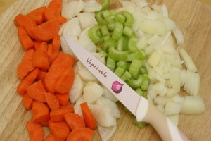 verduras cortadas