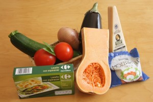 ingredientes lasaña verduras